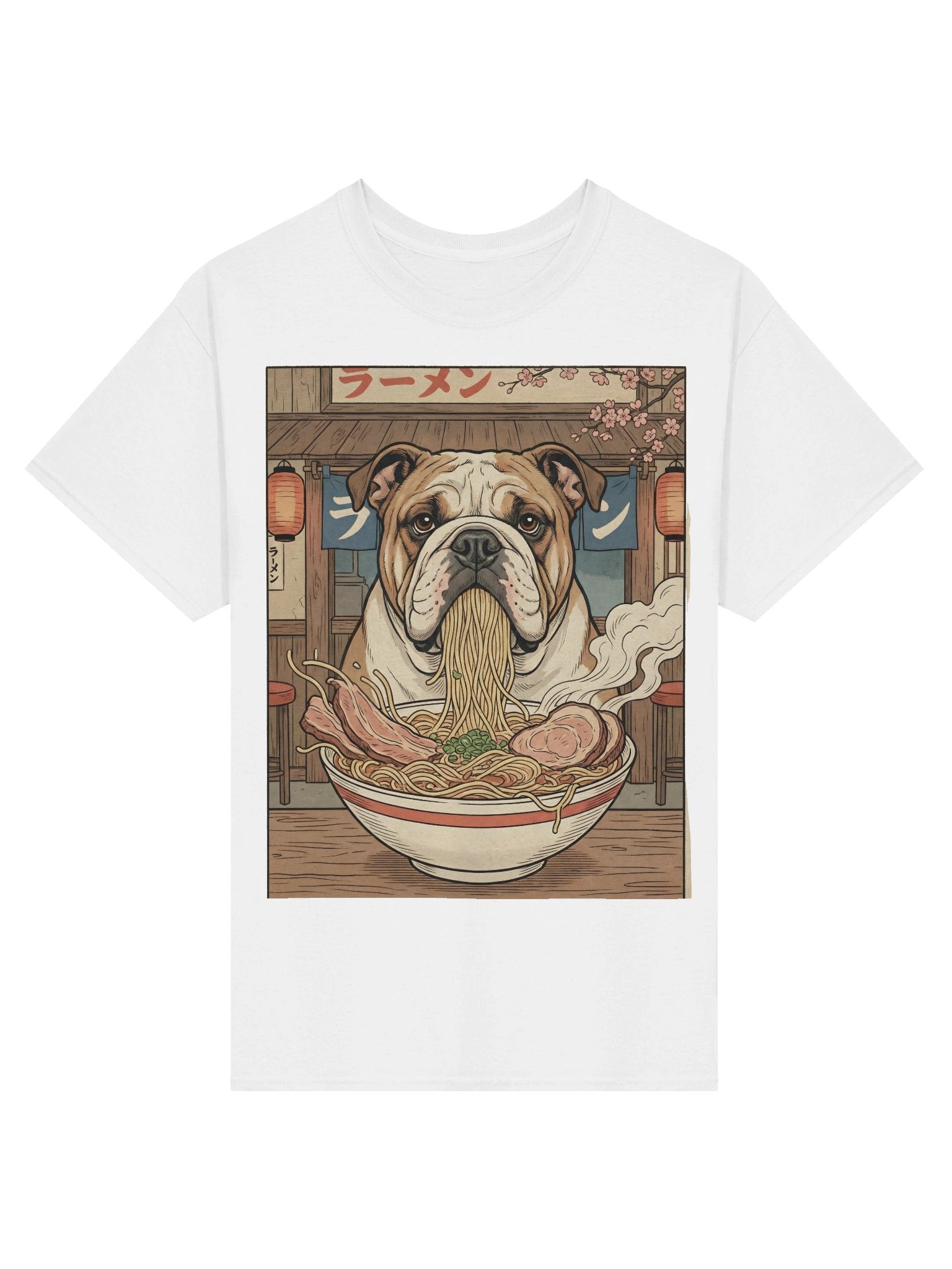 El Dorado Atelier Retro Ramen T-Shirt - Funny Japanese Bulldog product image (1)