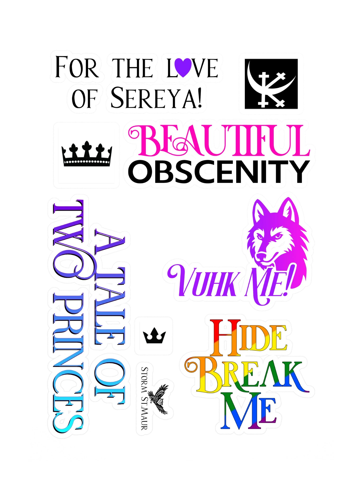 Playful Two Princes Sticker Sheet product image (1)