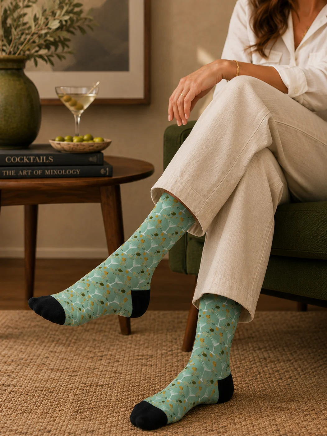 Diamond Martini Twist Premium Sustainable Crew Socks product image (2)