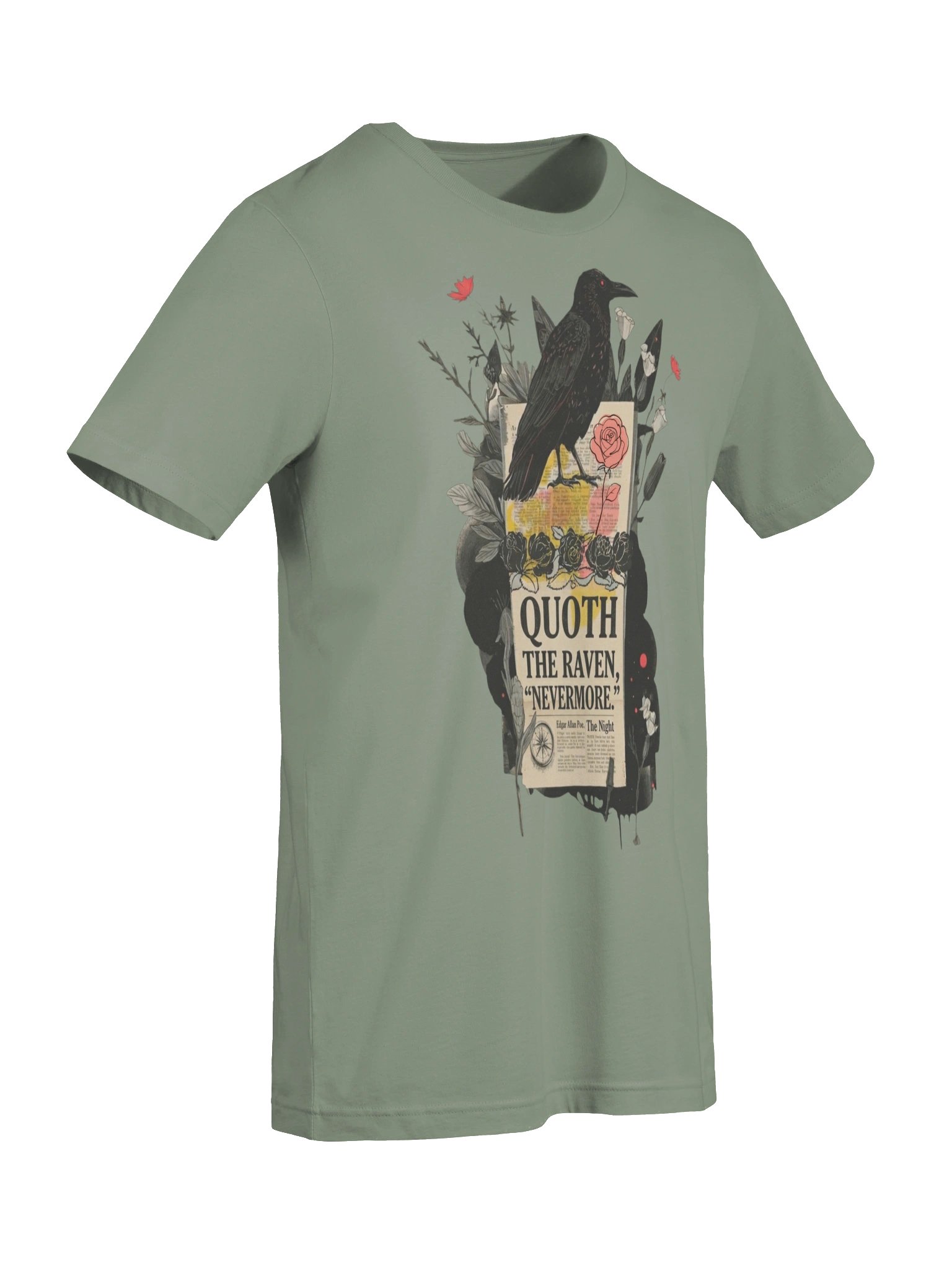 Quoth the Raven Shirt, Edgar Allan Poe Tee, Nevermore Graphic product image (8)