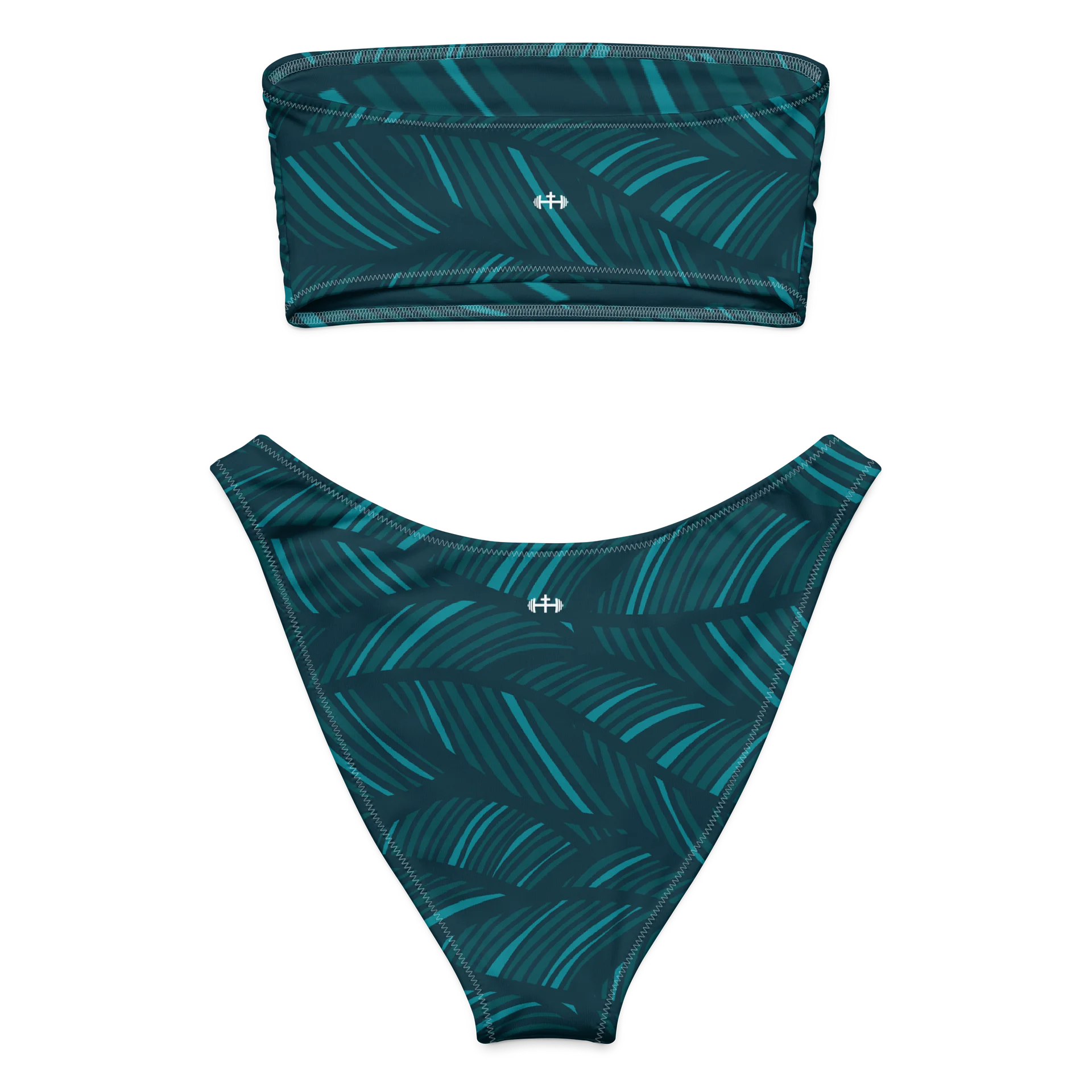 His House Womens Bandeau Bikini Set - Shadow Leaf product image (4)