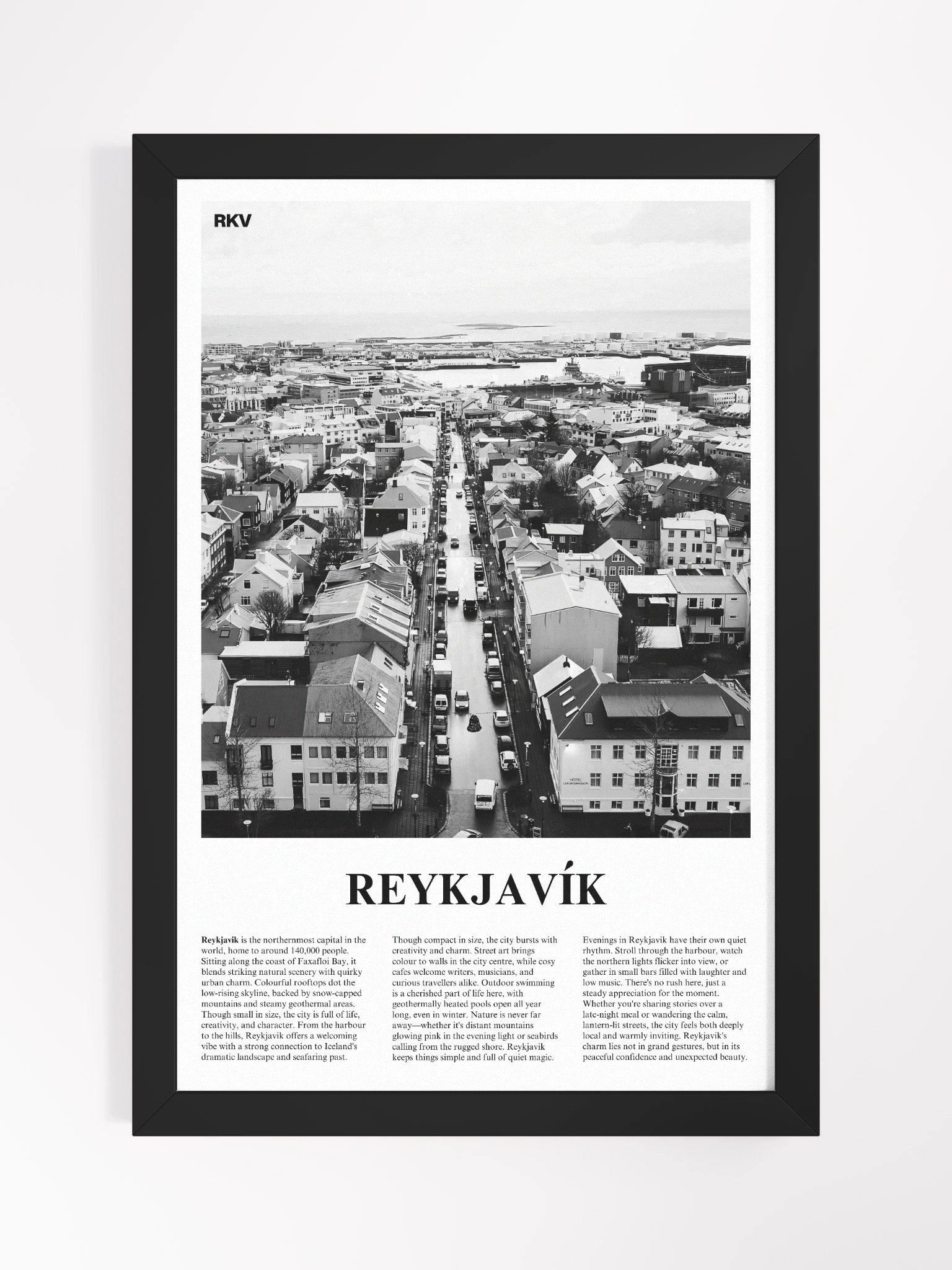 Reykjavik 02 Newspaper Poster | Framed product image (5)