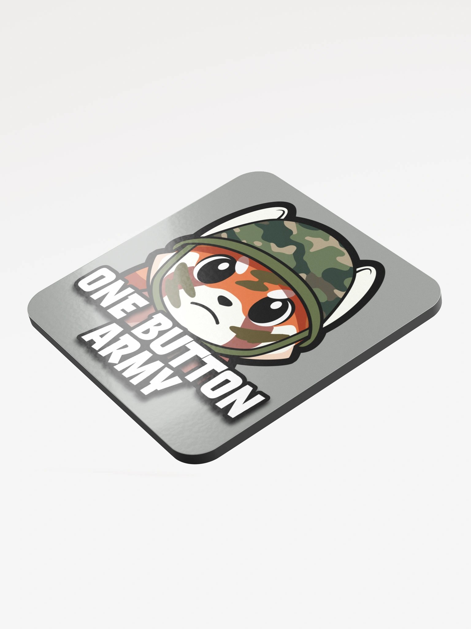 One Button Army - Glossed Cork Coaster product image (3)