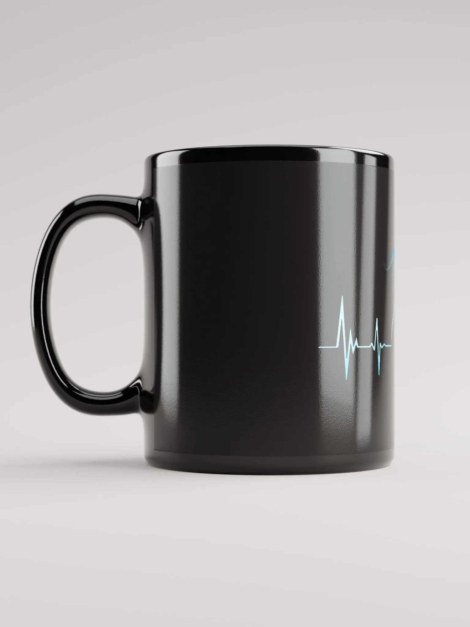 Horse Heartbeat Black Mug product image (4)