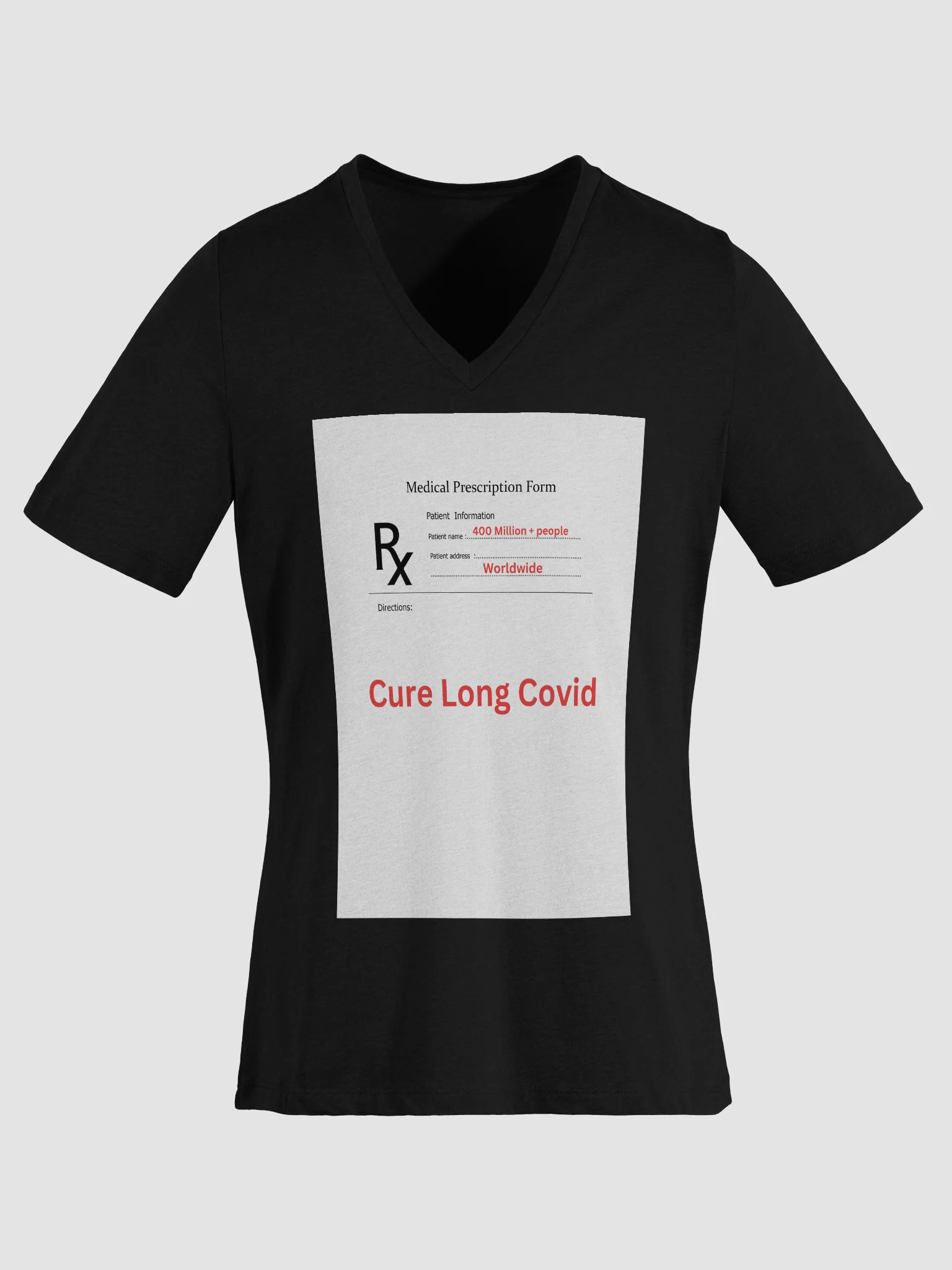 Cure Long Covid RX Relaxed V-Neck Tee product image (26)
