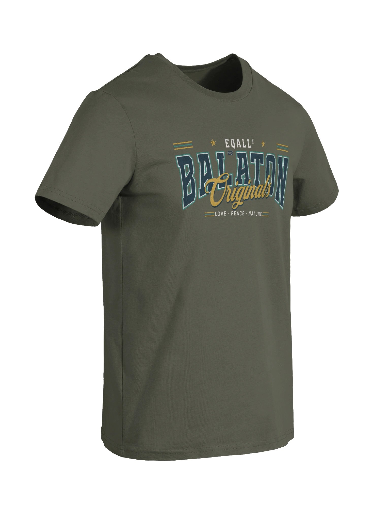 EQALL® Originals BALATONIQ Love Nature Organic Unisex ECO Tee Green Blue product image (38)