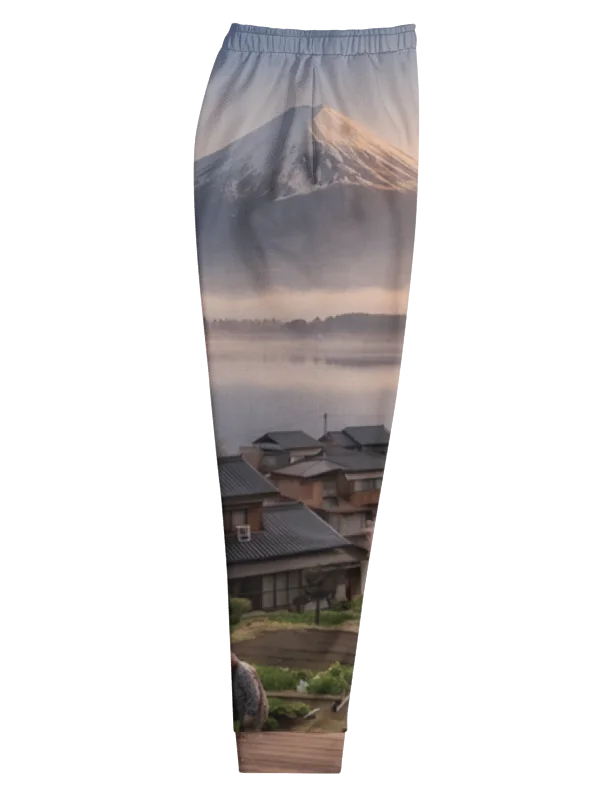 Mount Fuji Recycled Men's Joggers | Eco-Friendly Graphic Sweatpants product image (3)