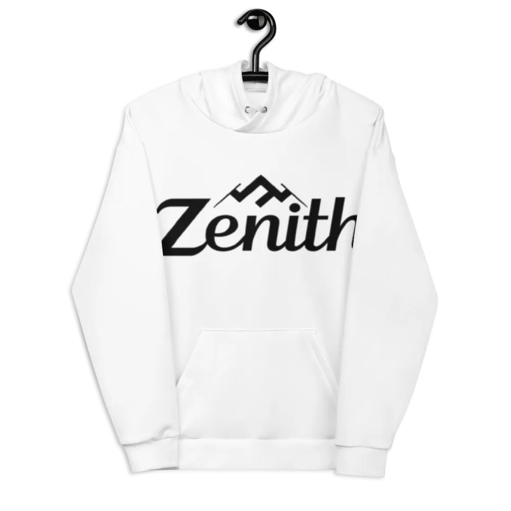 Zenith Recycled Unisex Hoodie with Mountain Peak Design - White product image (7)