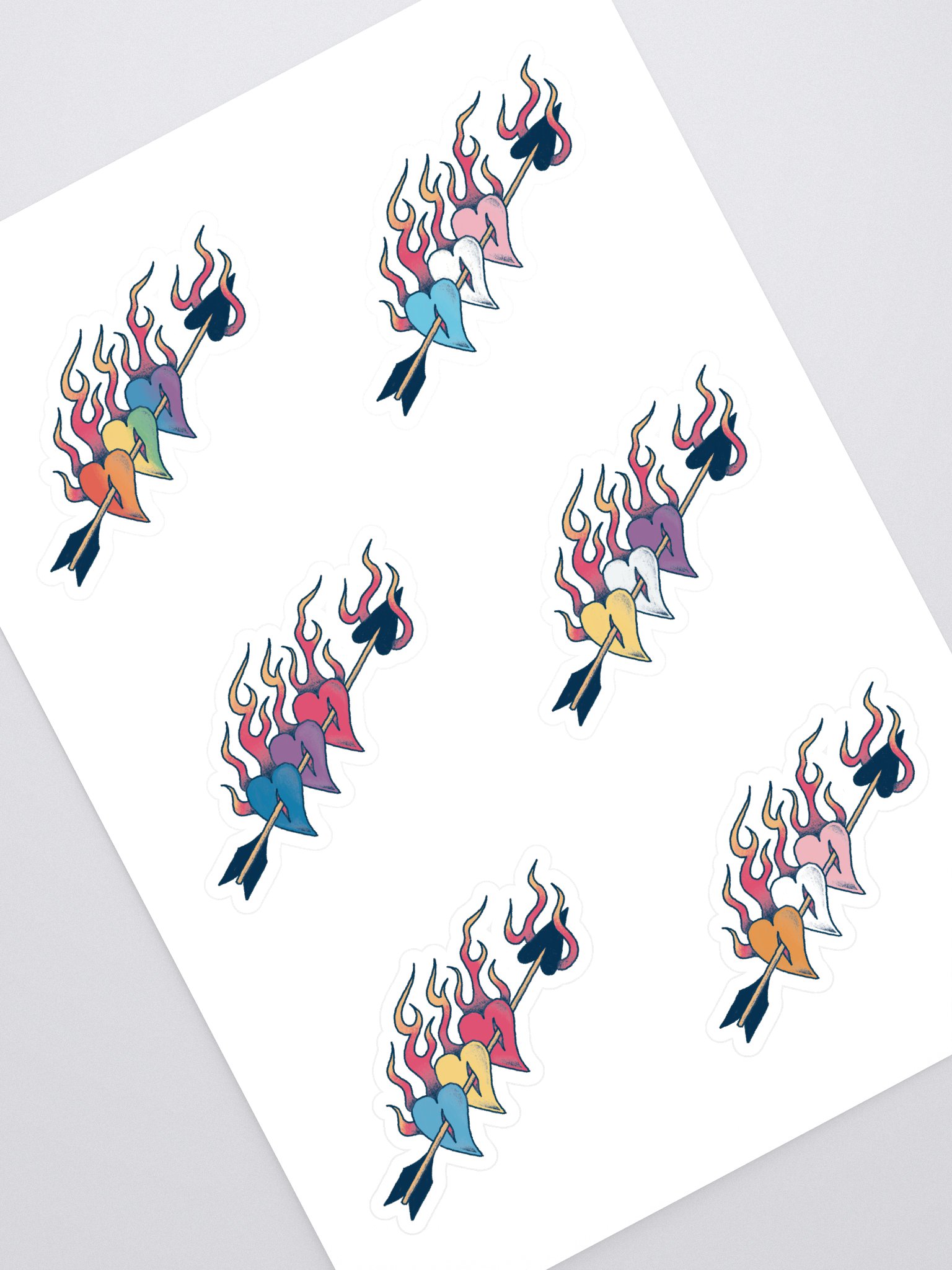 Pride Hearts - Pride Flags Sticker Sheet product image (1)