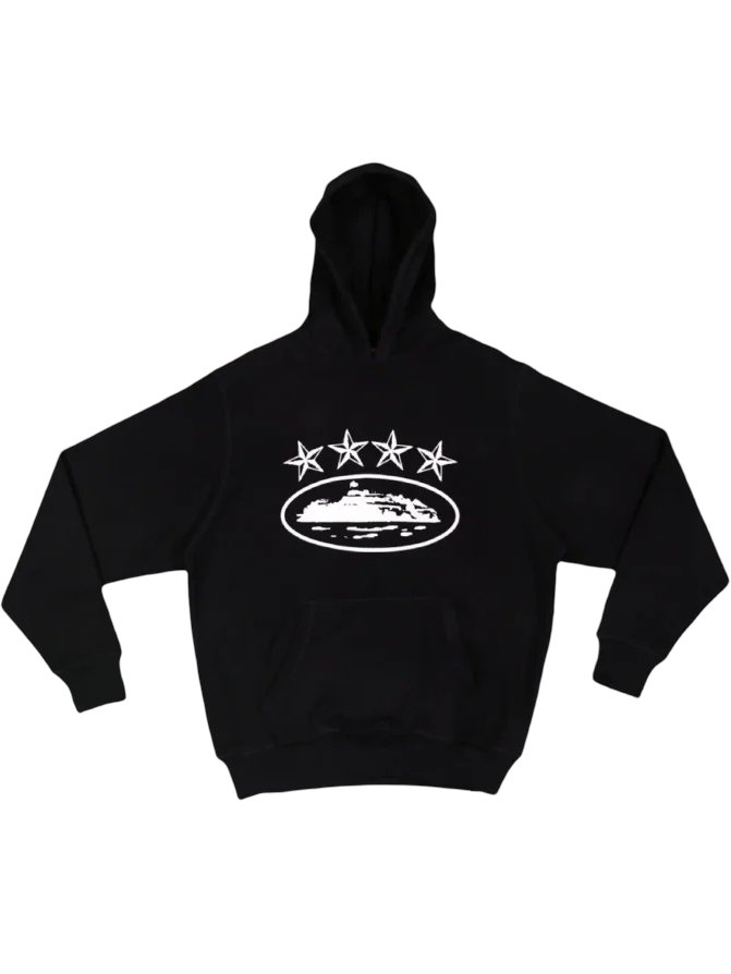 Corteiz 4Starz Alcatraz Hoodie Black product image (1)