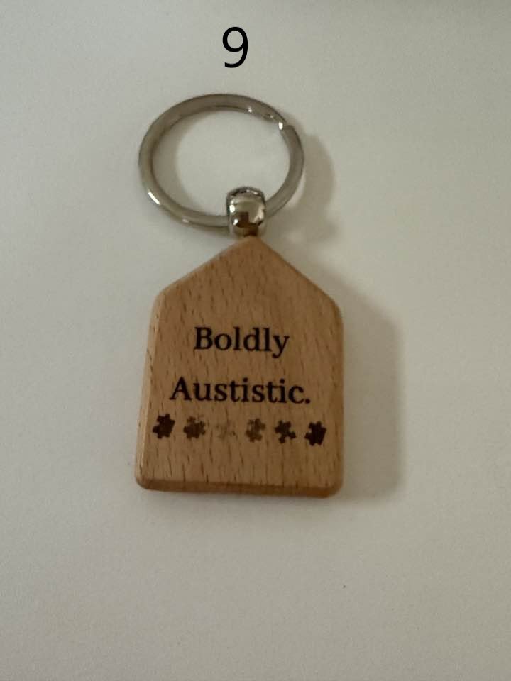 Wooden Engraved Neurodivergent Keychains | ADHD, Autism, Anxiety, and More (3) product image (9)