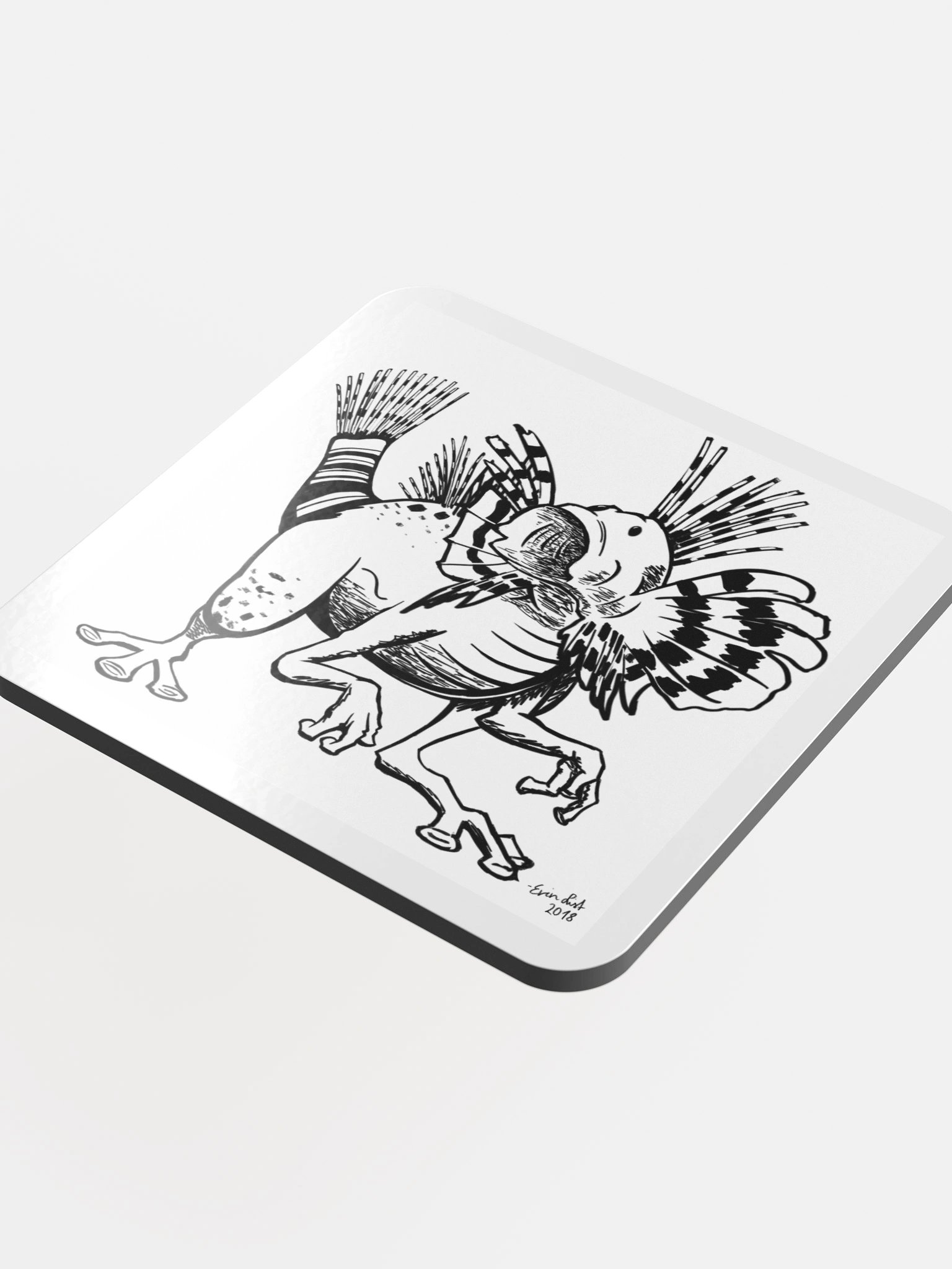 Lioncroaker - Glossed Cork Coaster product image (4)