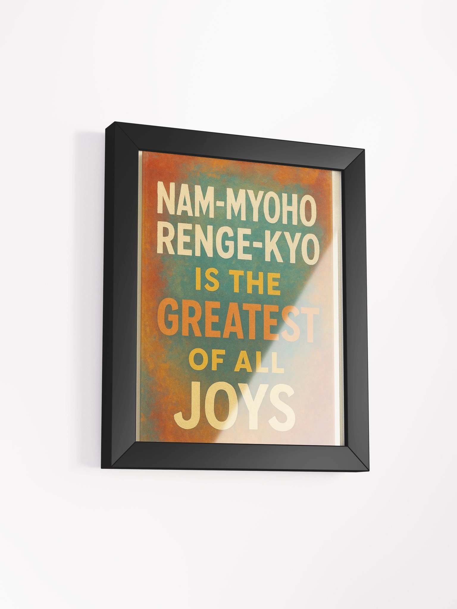 Nam-myoho-renge-kyo Wall Art – “Greatest of All Joys” Framed Poster for Nichiren Buddhism Practitioners product image (2)
