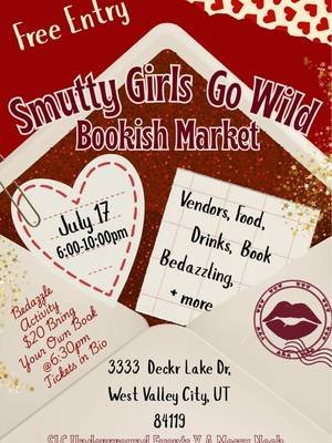 So excited for my next event!  See you next week at Smutty Girls Go Wild hosted by @Mikeala  #thesparksofsaints #slcutah  #slcbookevent #sapphicauthor #wlw 