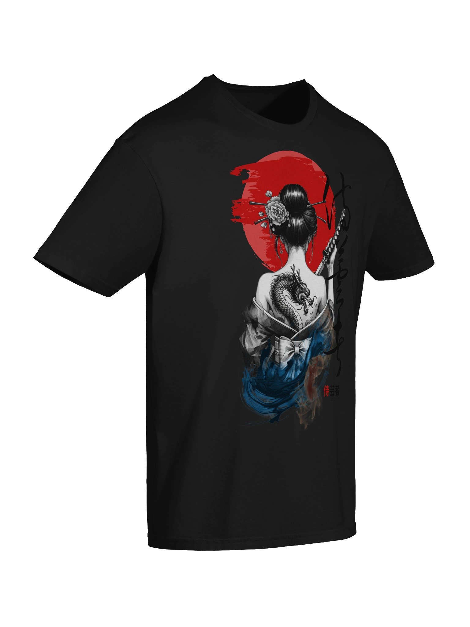 Geisha Dragon Back Tattoo T-Shirt - Gildan Softstyle product image (7)