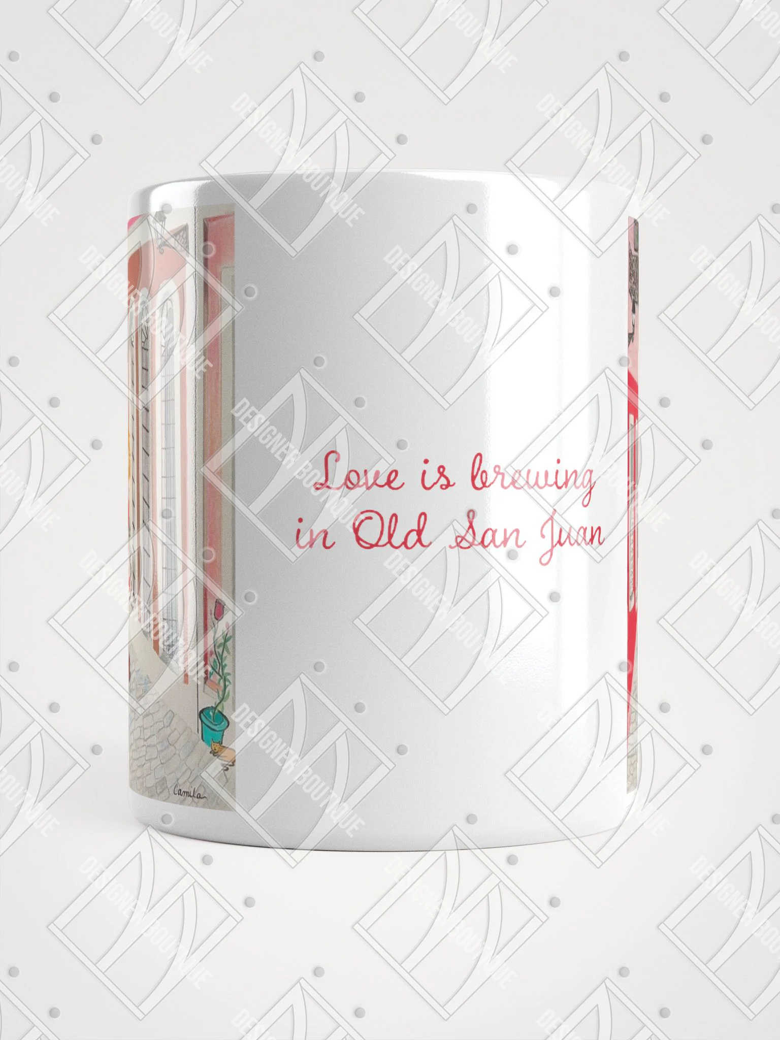 NN Designer Boutique x Camila Arraiza: Mug(Redhead) – Love is Brewing in Old San Juan product image (2)