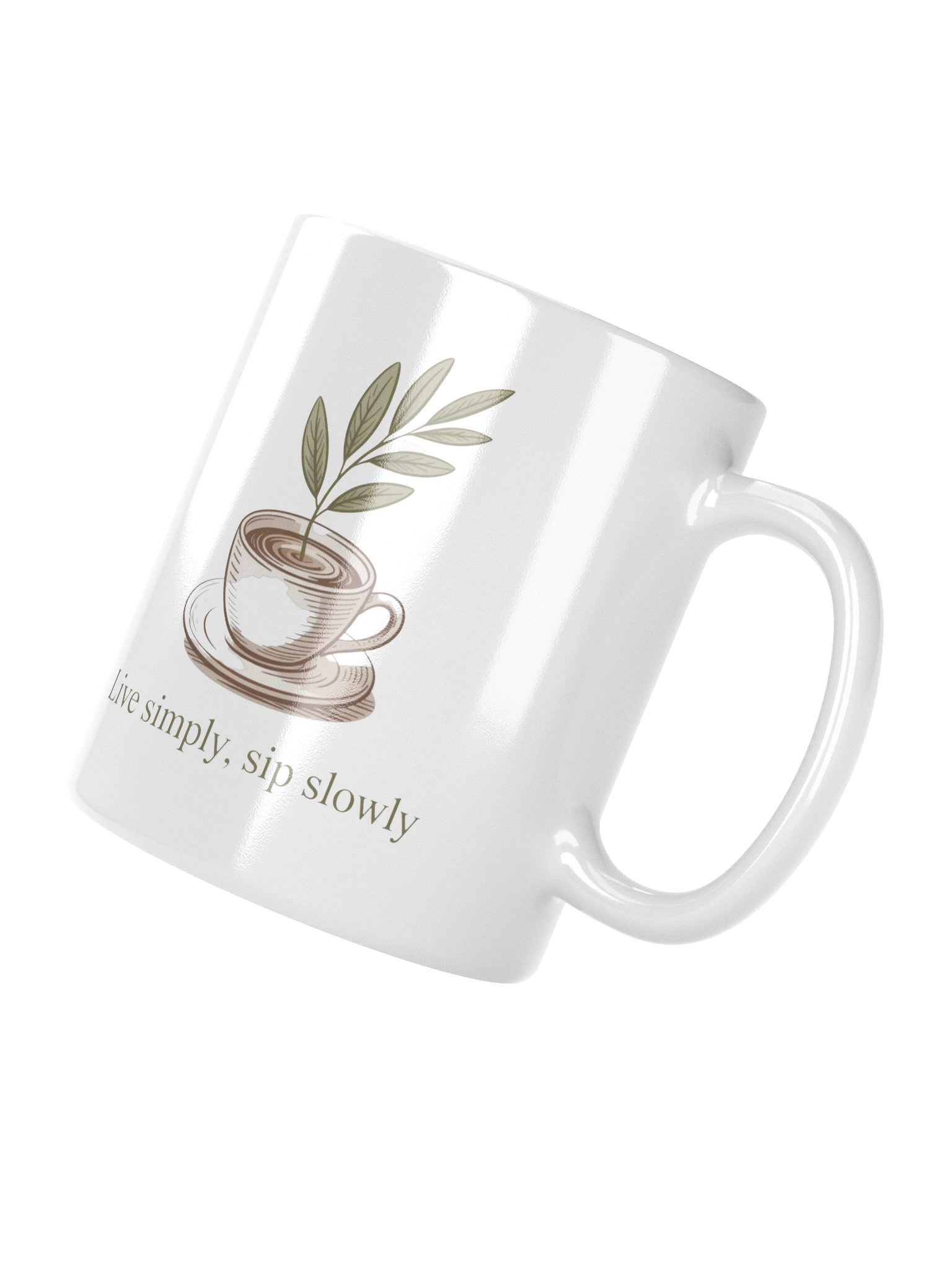 Live Simply Sip Slowly Coffee Mug – Calm Morning Design product image (4)