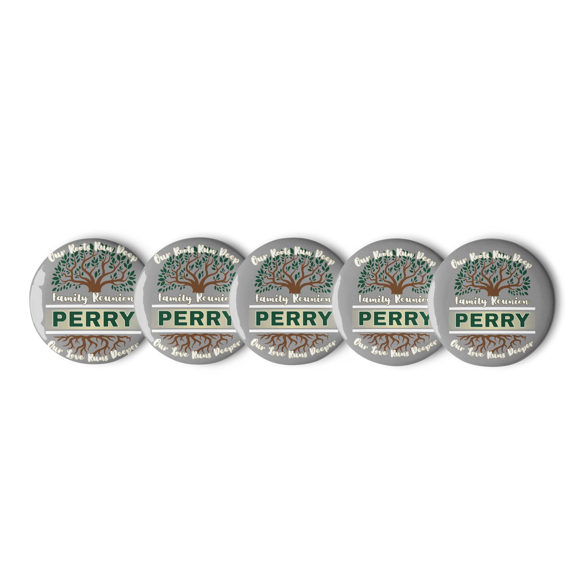 Family Tree Pin Buttons for Perry Family Reunion 2026 | Legacy Edition product image (1)