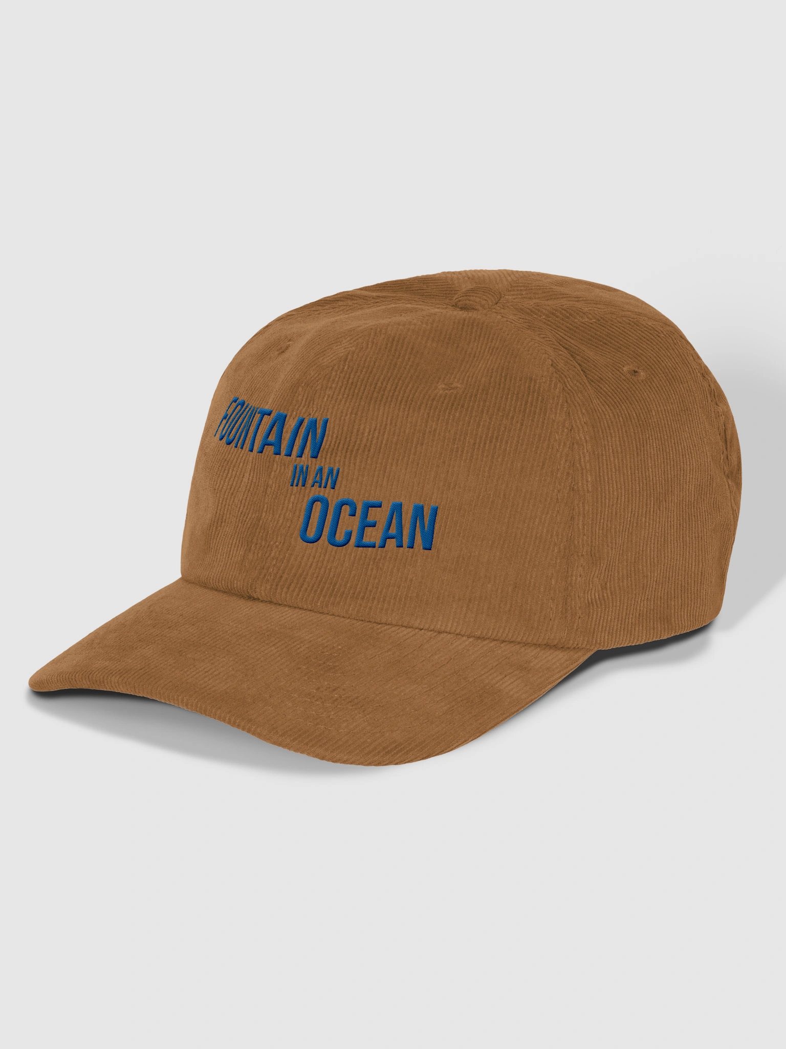 Fountain in an Ocean Embroidered Corduroy Hat product image (3)