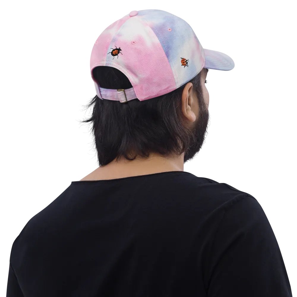 "Ladybug" Embroidered Tie-Dye Hat product image (6)