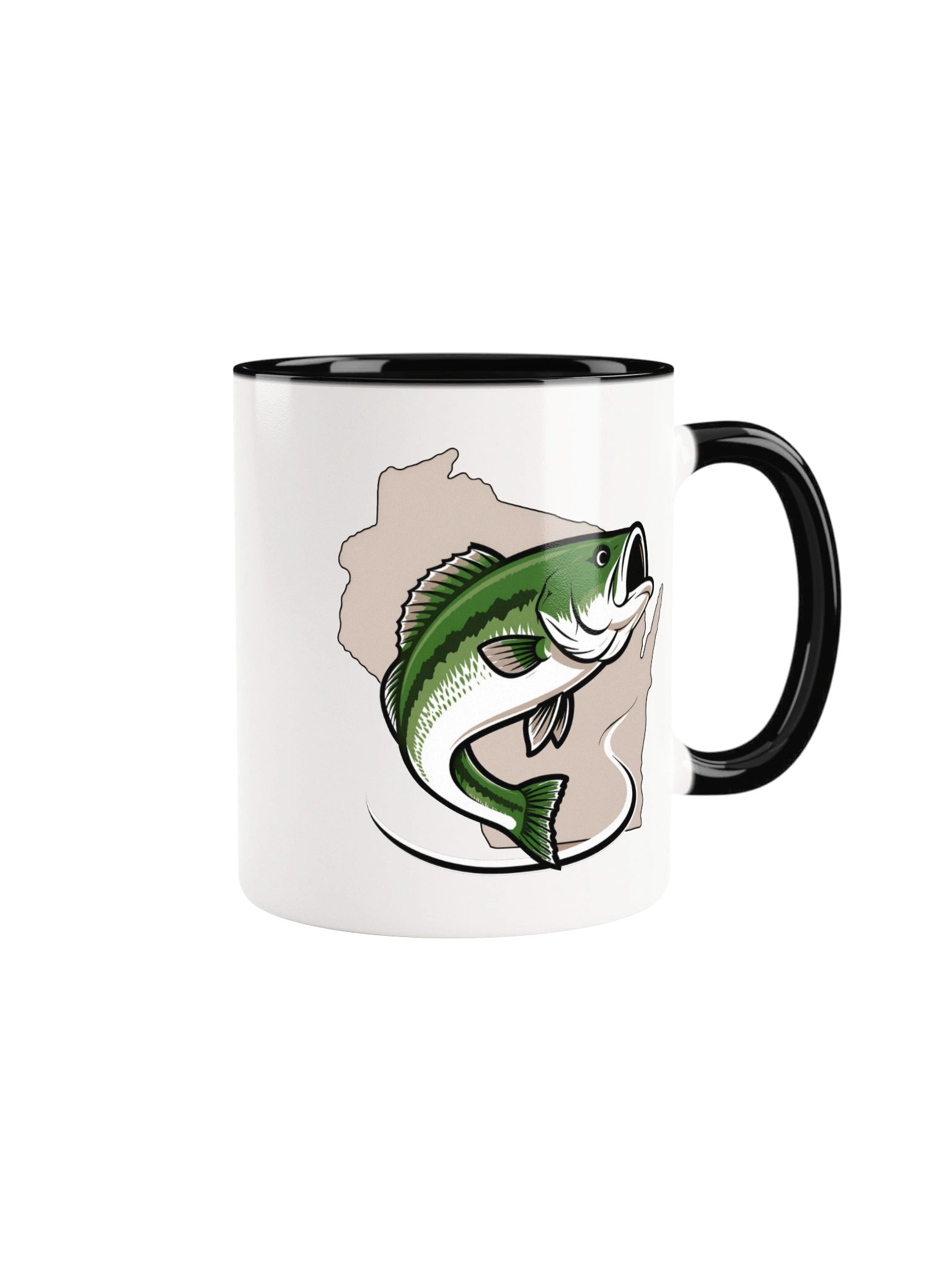 Fishing Southern Wisconsin Ceramic Mug with Color Inside product image (2)