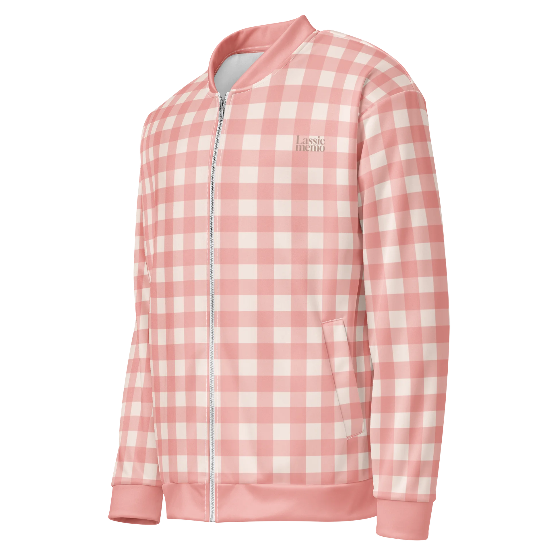 Lassie Memo Gingham Bomber Jacket Pink product image (3)