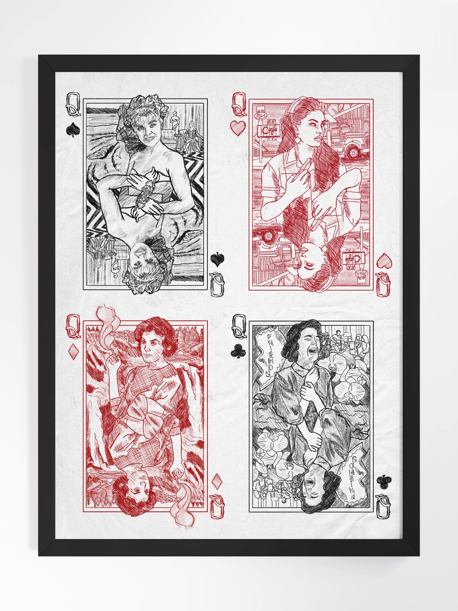 Four Queens, Two Peaks Framed Poster product image (1)