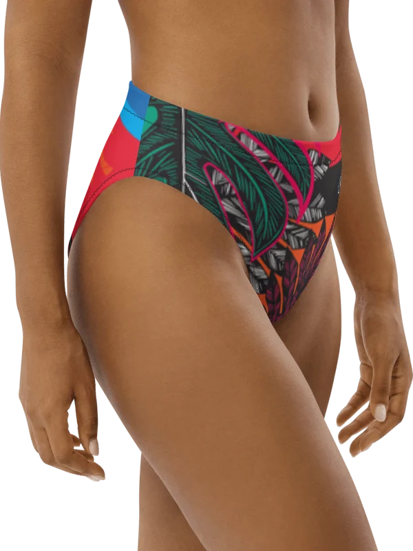 Tropical vision-Recycled High Waisted Bikini Bottom product image (5)