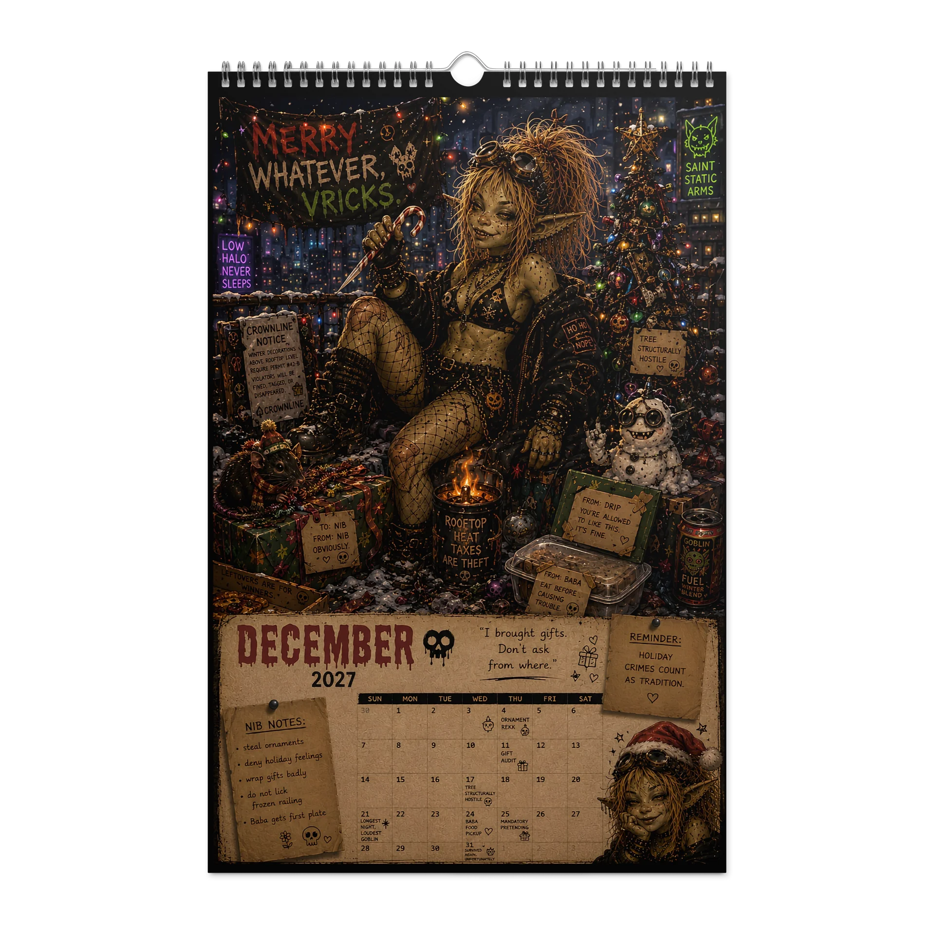 Nib 2027 Funny Hot Goblin Calendar product image (4)