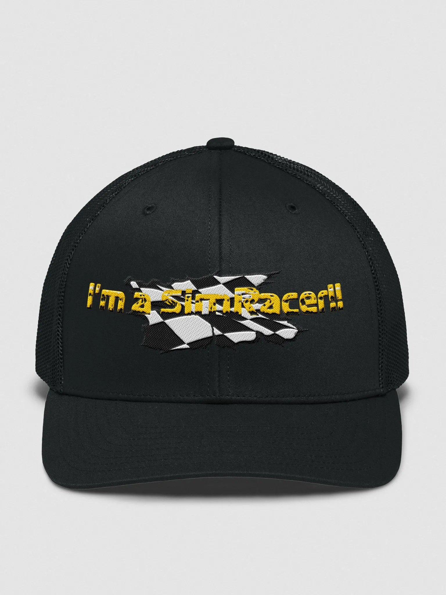 Checkered Flag Snapback Trucker Hat product image (3)