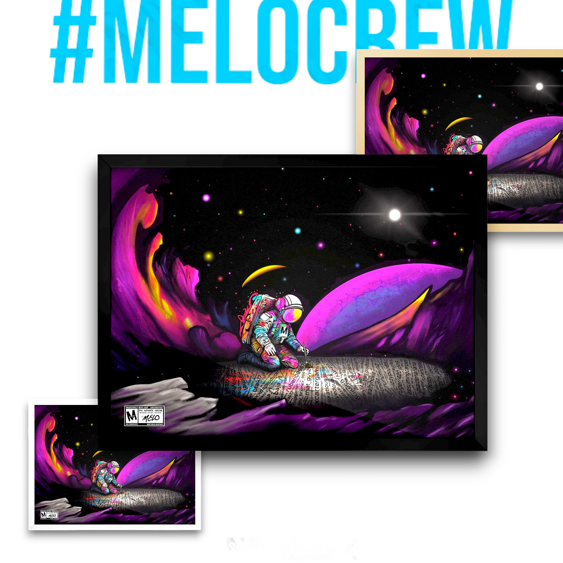 #MELOtober 2023 Personalized MELO CREW Founders - Framed Poster | #MadeByMELO product image (1)