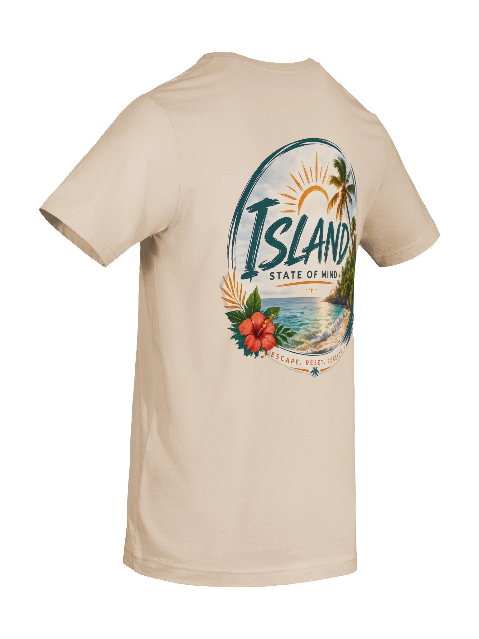 Island State of Mind Tropical Escape Tee - Cream product image (2)