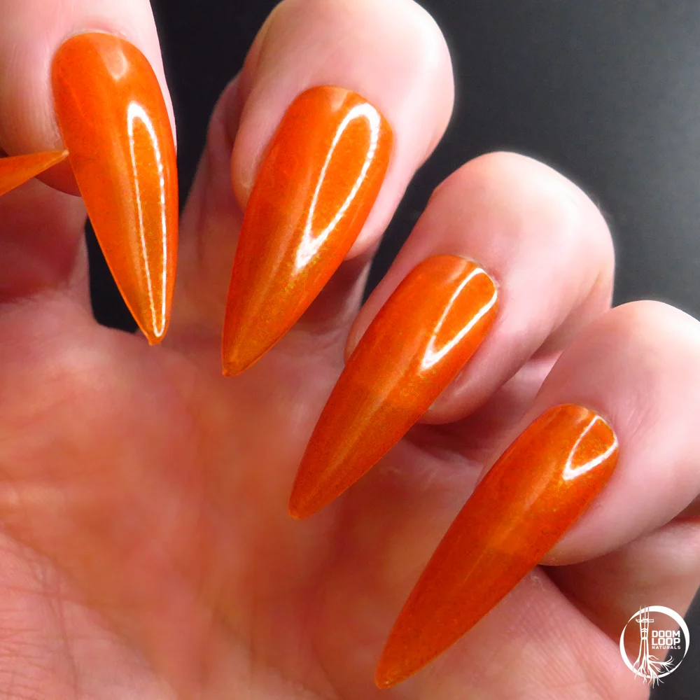 VAPORGLARE - Shimmery Orange Translucent Jelly Nail Polish product image (5)