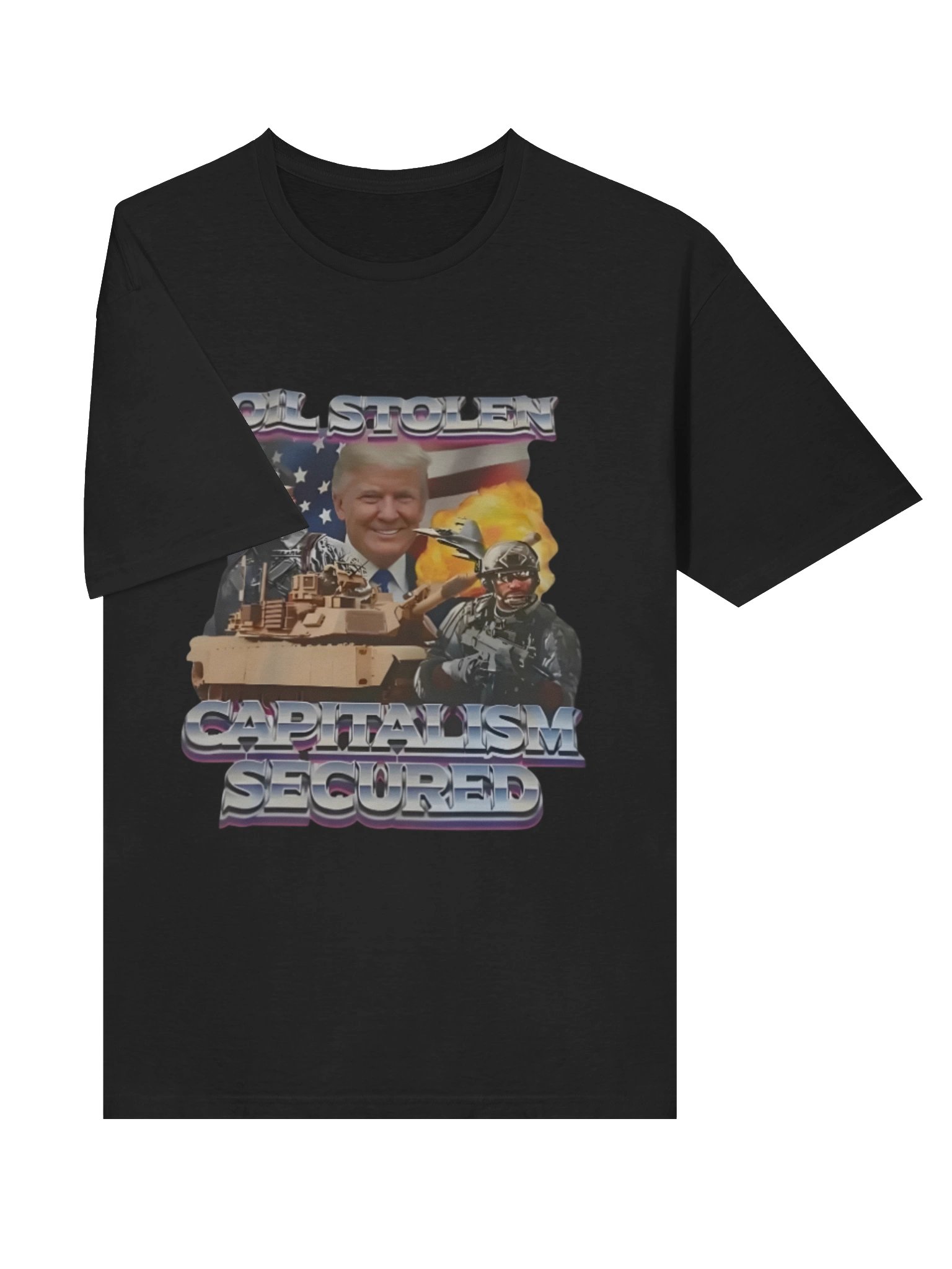 Trump Oil Stolen Capitalism Secured Shirt – Viral Political Statement product image (3)