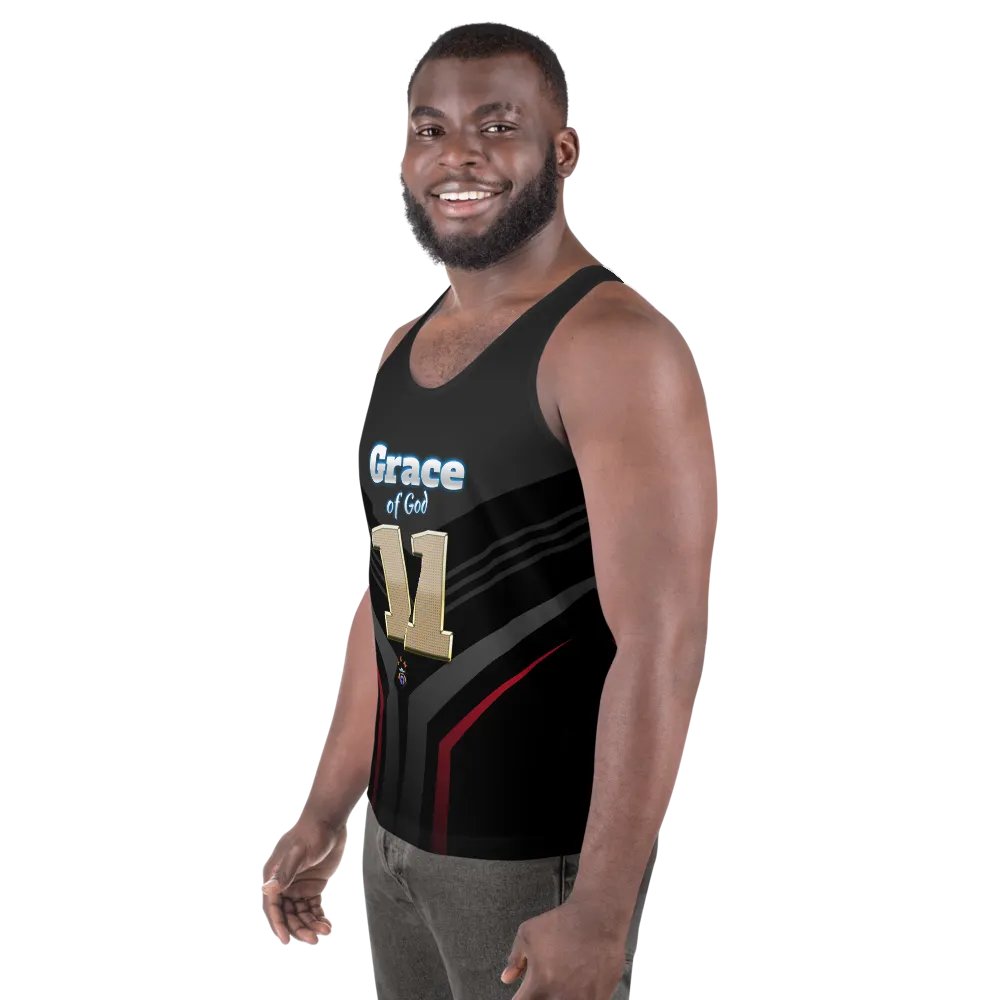Black and Red Grace of God Men's Tank-top product image (2)