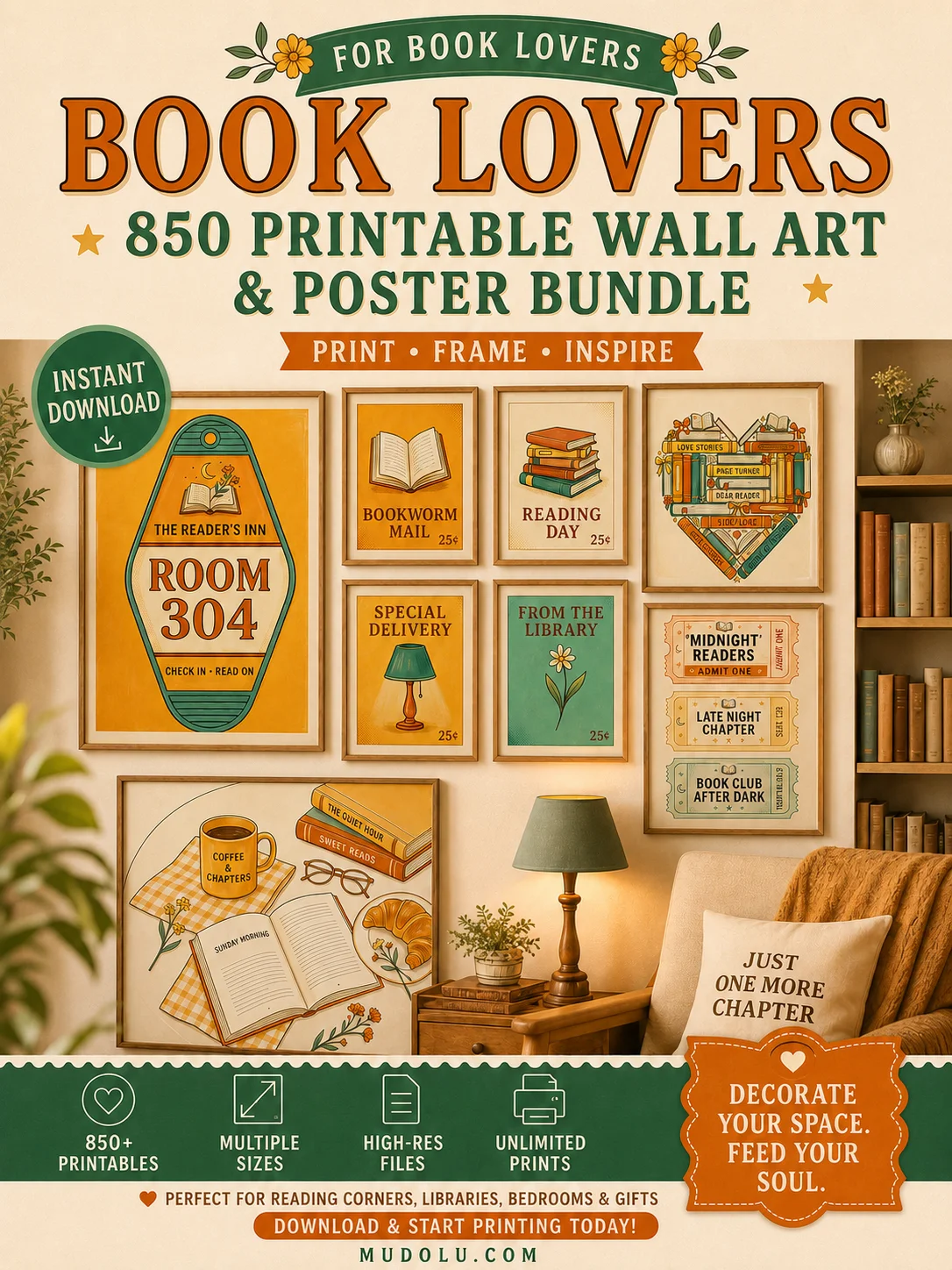 850 Printable Book Lover Bundle product image (3)