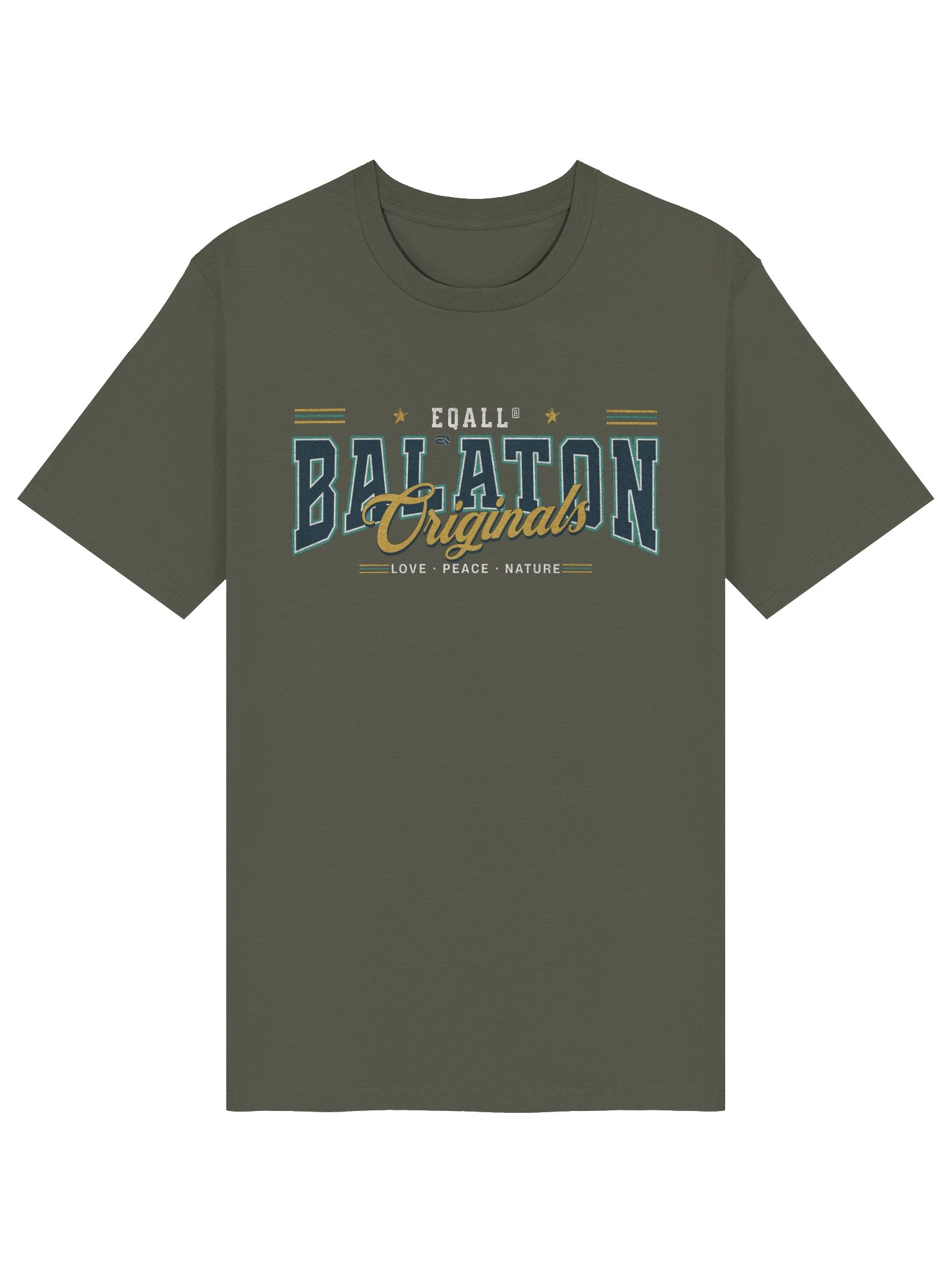 EQALL® Originals BALATONIQ Love Nature Organic Unisex ECO Tee Green Blue product image (33)