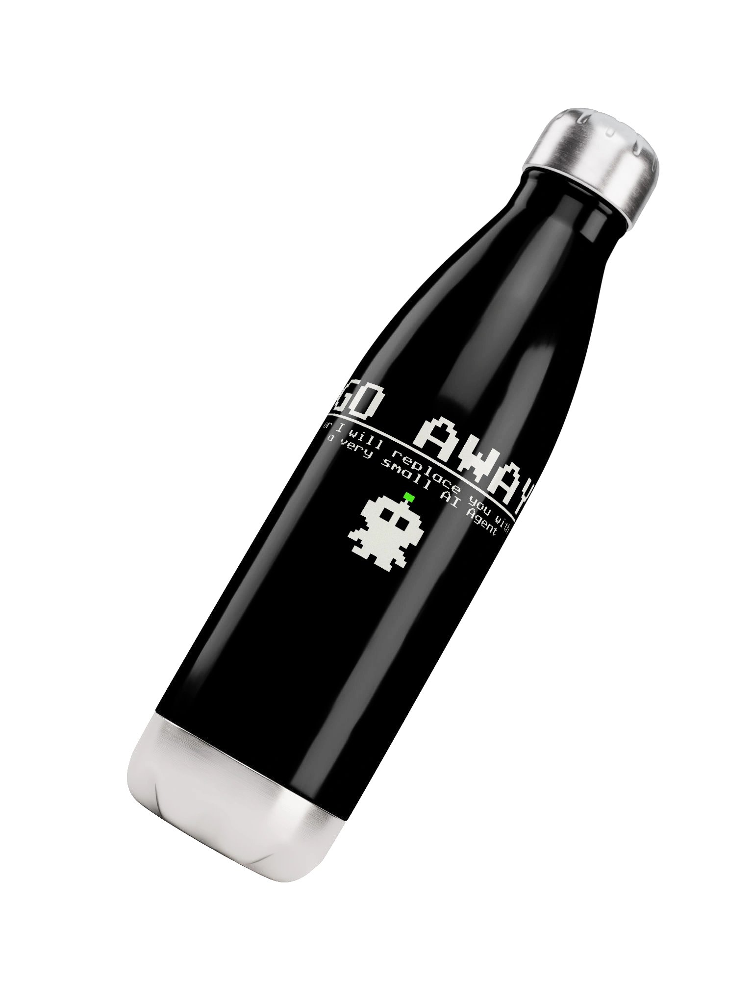 GO AWAY - Minimalist Tech Culture Stainless Steel Water Bottle product image (4)
