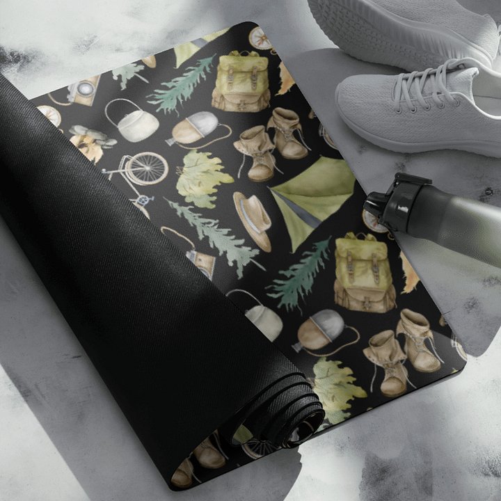 Camping Pattern Yoga Mat by Treasure Pie product image (2)