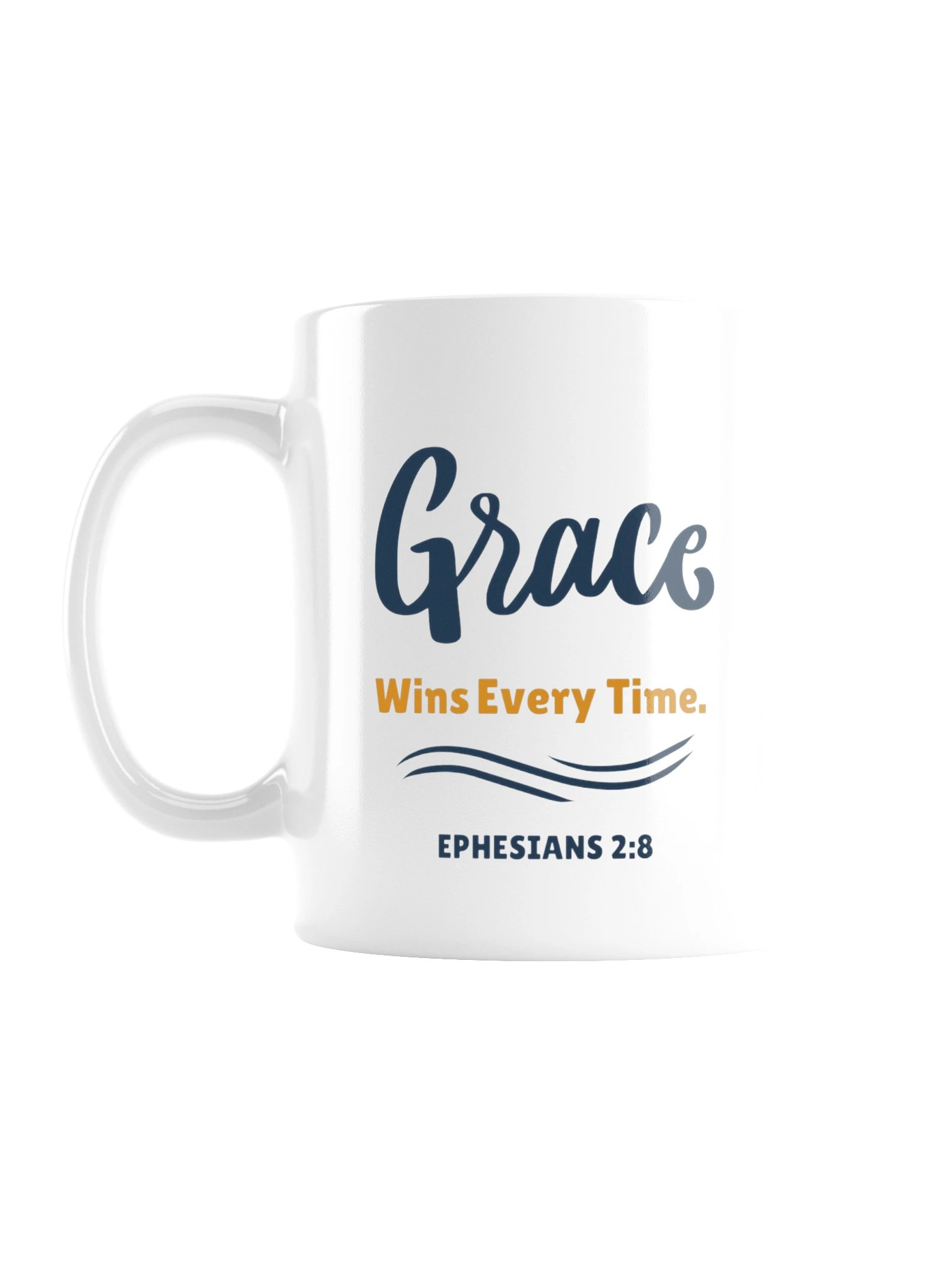 Grace Wins — Brush Lettering Mug product image (1)