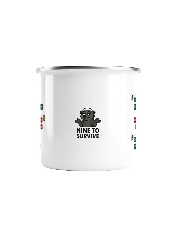 Checked Out But Still Employed Enamel Mug product image (2)