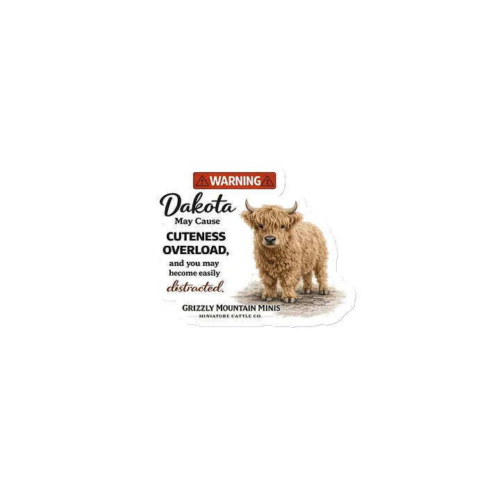 Cuteness Overload Warning! Cow Die-Cut Magnets product image (1)