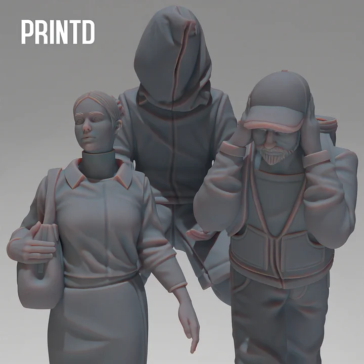 28mm Civilians - Modern Warfare Wargame Hobby Resin Scale Models product image (2)