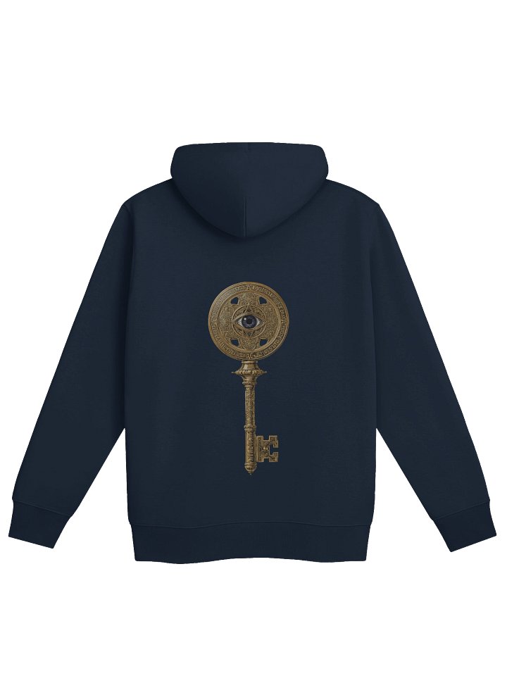 The Gatekeeper’s Key – French Navy Legacy Edition (Front & Back Print) | Organic Hoodie product image (2)