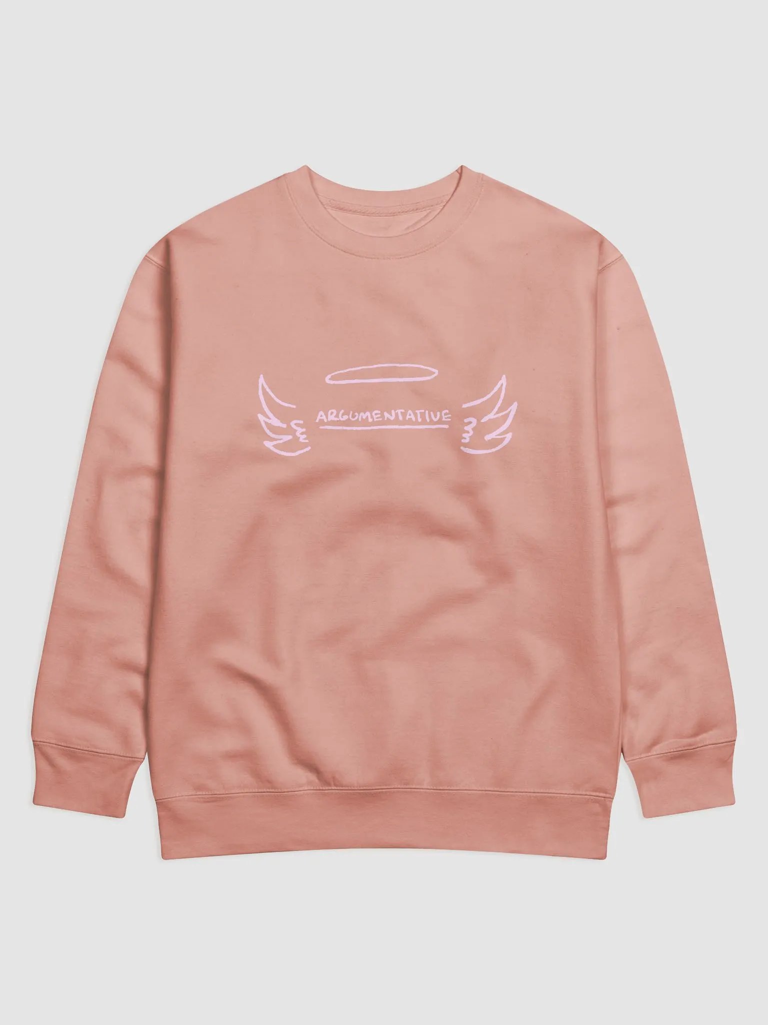 ANGELIC (light pink design) Printed Premium Cotton Crewneck product image (9)