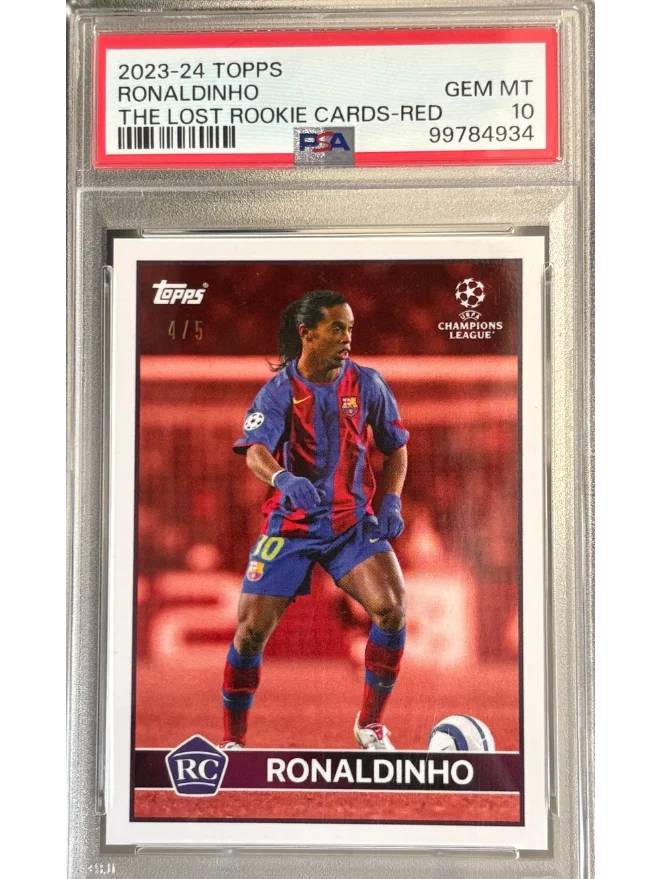 Ronaldinho 2023-24 Topps Lost Rookie Red /5 PSA 10 product image (2)