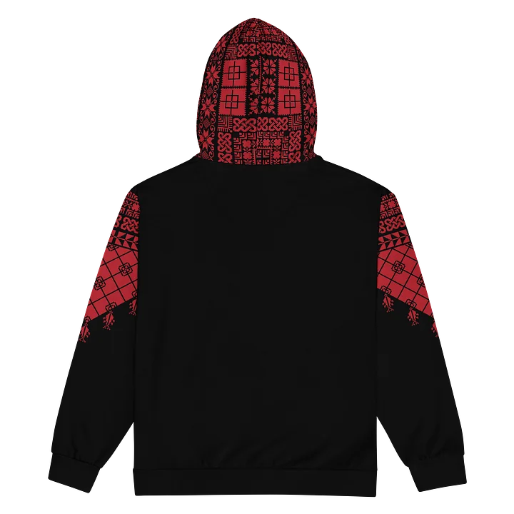Red Tatreez Unisex Zip Hoodie product image (2)