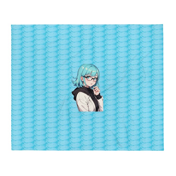 (Aqua WAIFU) K Throw Blanket product image (1)