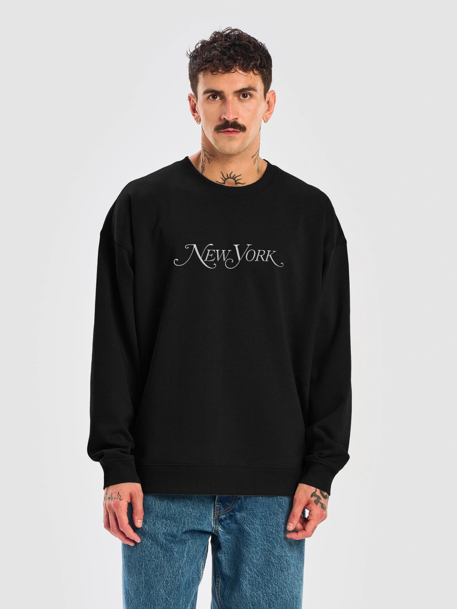 Classic-Logo Crew Neck - Black Embroidered product image (5)