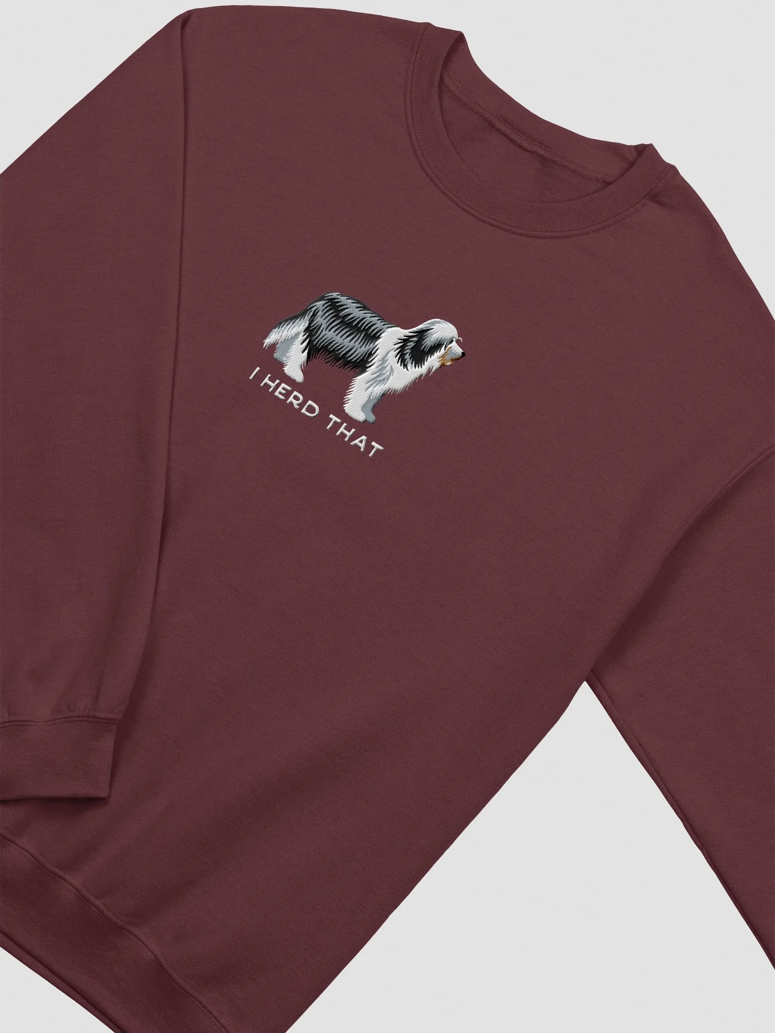 I Herd That Sweatshirt (Embroidered) of a Bearded Collie product image (6)